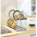 Standing Steel Dish Rack 2 Tier Stainless Steel Dish Drying Rack Supplier